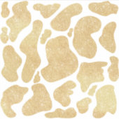 Eenvoudig Goud wit Grote Koe Vlekken Dierenpatroon Sticker (Voorkant)