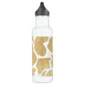 Eenvoudig Goud wit Grote Koe Vlekken Dierenpatroon Waterfles (Rechts)
