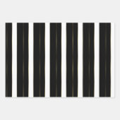 Eenvoudig goud zwart en wit geometrische strepen inpakpapier vel (Voorkant)