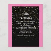 Eenvoudig goud zwarte 60e verjaardag (Voorkant)