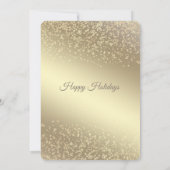 Eenvoudig goudblaasje voor kerstfeestvieren kaart (Achterkant)