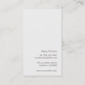 Eenvoudig gouden blad roze linnen Visitekaartje (Achterkant)