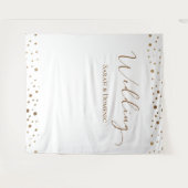 Eenvoudig gouden confetti-huwelijksscript met eige wandkleed (Voorkant (horizontaal))