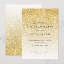 Eenvoudig Gouden Glitter Vakantie Party