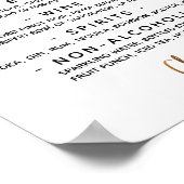 Eenvoudig gouden handgeschreven openbar-menu bord poster (Hoek)