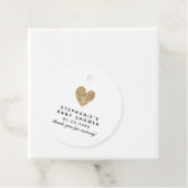 Eenvoudig gouden hart Baby shower Bedankjes Labels (In situ)