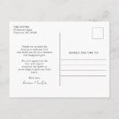 Eenvoudig Gouden Hart Script 3 Foto Baby Bedankt Briefkaart (Achterkant)