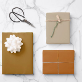 Eenvoudig Gouden Khaki Lichtbruine Tinten 3 Tones Inpakpapier Vel