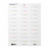 Eenvoudig gouden kruis script doop retouradres etiket (Full Sheet)