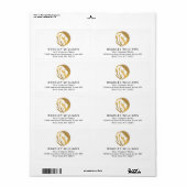 Eenvoudig Gouden Leeuw Logo Etiket (Full Sheet)