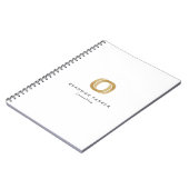 Eenvoudig Gouden Logo Zakelijke Ondernemer Notitieboek (Linkerzijde)