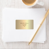 Eenvoudig gouden retouradres etiket (Insitu)