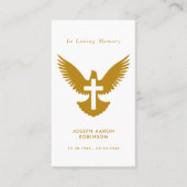 Eenvoudig gouden script begrafenis gebed Kaart Visitekaartje (Voorkant)