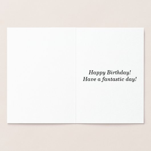 Eenvoudig Goudfolie 34e Verjaardag Wenskaart Folie Kaarten (Binnen)