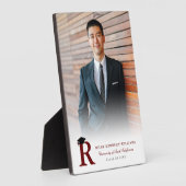 Eenvoudig goudmonogram Modern Foto Afstuderen Ease Fotoplaat (Zijkant)