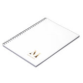 Eenvoudig goudmonogram | Wit Notitieboek (Linkerzijde)