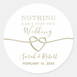 Eenvoudig goudweddenschap ronde sticker