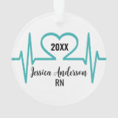 Eenvoudig Gradute Arts Medisch Verpleegkundige Ornament (achterkant)