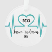 Eenvoudig Gradute Arts Medisch Verpleegkundige Ornament (voorkant)