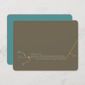 Eenvoudig grafisch Baby shower voor vogelfamilie n Informatiekaartje (Voorkant / Achterkant)