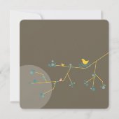 Eenvoudig grafisch Baby shower voor vogelfamilie n Kaart (Achterkant)