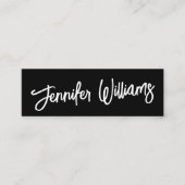 Eenvoudig grafisch minimalistisch + kalligrafisch  mini visitekaartje (Voorkant)