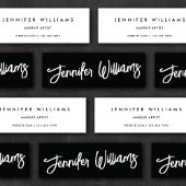 Eenvoudig grafisch minimalistisch + kalligrafisch  mini visitekaartje