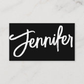 Eenvoudig grafisch minimalistisch + kalligrafisch visitekaartje (Voorkant)