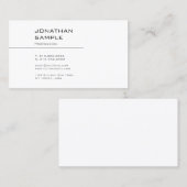 Eenvoudig grafisch ontwerp elegant professioneel d visitekaartje (Voorkant / Achterkant)