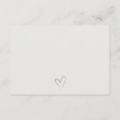 Eenvoudig grafisch script, zwart witbruiloft-ontva informatiekaartje (Achterkant)