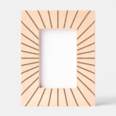 Eenvoudig grafisch zonnestraalpatroon gegraveerde lijstjes (Voorkant)