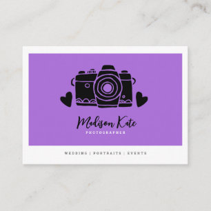 Eenvoudig grafische camera-Visitekaartjes Visitekaartje