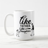 Eenvoudig grappig als vader als dochter koffiemok (Links)