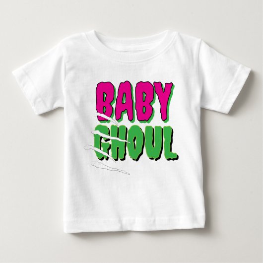 Eenvoudig Grappig 'Baby Ghoul' Halloween T-Shirt (Voorkant)