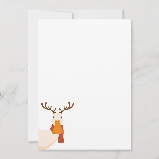 Eenvoudig Grappig Kerst Schattige Eend Antlers Kaart (Achterkant)