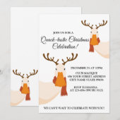 Eenvoudig Grappig Kerst Schattige Eend Antlers Kaart (Voorkant / Achterkant)