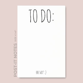 Eenvoudig Grappig Script Schrijven Zwart en Wit Post-it® Notes