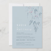 Eenvoudig gras en bessen schetsen foto stoffig bla kaart (Voorkant)