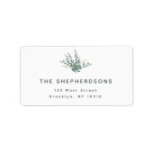 Eenvoudig Greenerage Foliage Return Address Label (Voorkant)