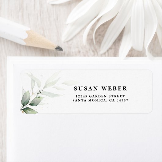 Eenvoudig Greeneruitnodiging Label (Insitu)