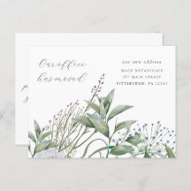 Eenvoudig Greenery Business Kantoor Moving Annouce