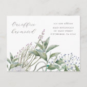 Eenvoudig Greenery Business Kantoor Moving Annouce Briefkaart (Voorkant)