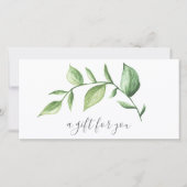 Eenvoudig Greenery Elegant Rustic Gift Certificate (Voorkant)