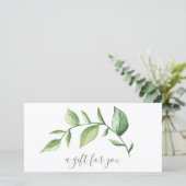 Eenvoudig Greenery Elegant Rustic Gift Certificate (Staand voorkant)
