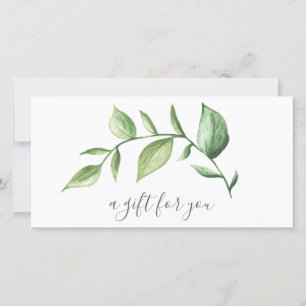 Eenvoudig Greenery Elegant Rustic Gift Certificate