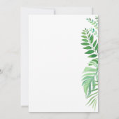 Eenvoudig Greenery Wedding Postponement kondiging Aankondiging (Achterkant)