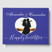 Eenvoudig Grieks Koninklijk Blauw, elegant, foto b Gastenboek (Voorkant)