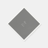 Eenvoudig grijs aangepast bruiloft Cocktail Napkin Servet (Hoek)