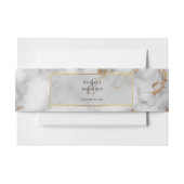 Eenvoudig grijs en goudmarmer Agate Elegant Uitnodigingen Wikkel (Voorkant Voorbeeld)