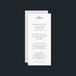 Eenvoudig grijs en wit bruiloft menu<br><div class="desc">Een eenvoudig en modern,  aanpasbaar maaltijd menu in klassiek zwart-wit. Een zachte grijze gestippelde backer accentueert om het even welke lijst of plaats die voor een formele gelegenheid plaatsen. Deze menu's zien er geweldig uit op elk bord!</div>